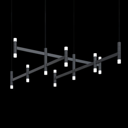 Systema Staccato 10 Light 43" Wide LED Suspension Linear Pendant