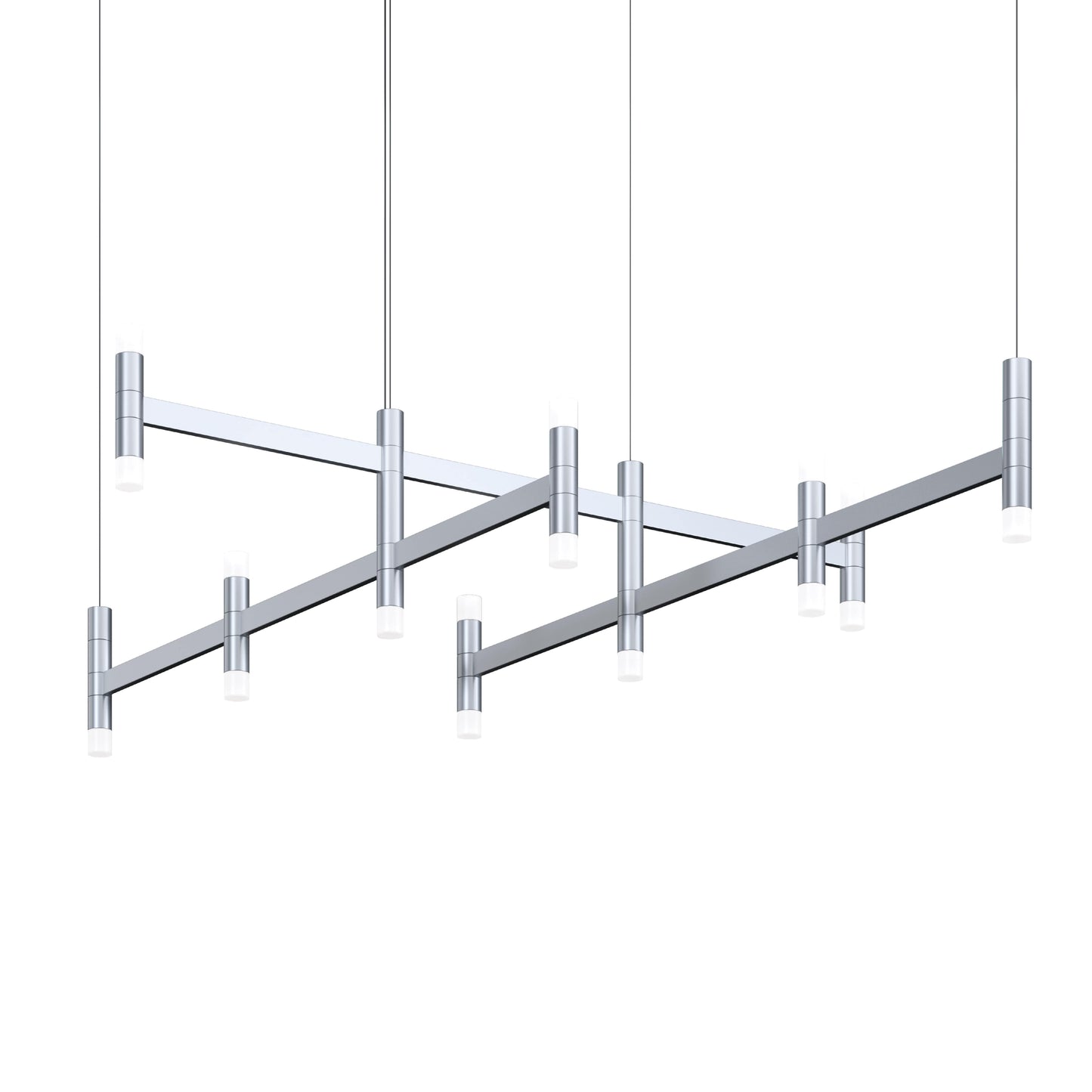 Systema Staccato 10 Light 43" Wide LED Suspension Linear Pendant