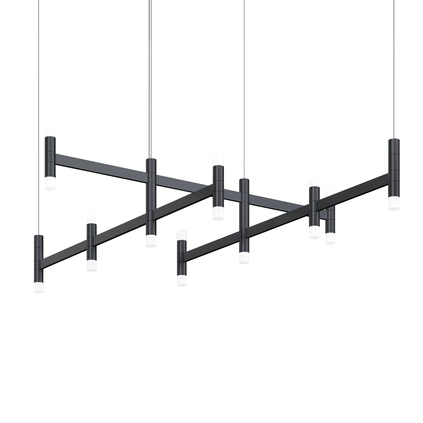 Systema Staccato 10 Light 43" Wide LED Suspension Linear Pendant