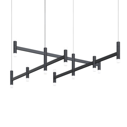 Systema Staccato 10 Light 43" Wide LED Suspension Linear Pendant