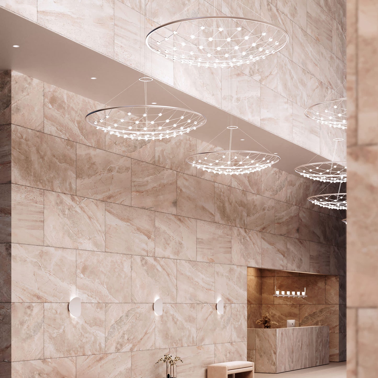 Constellation 61" Wide LED Suspension Multi Light Pendant