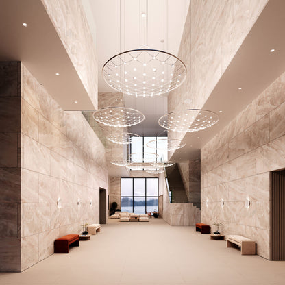 Constellation 61" Wide LED Suspension Multi Light Pendant