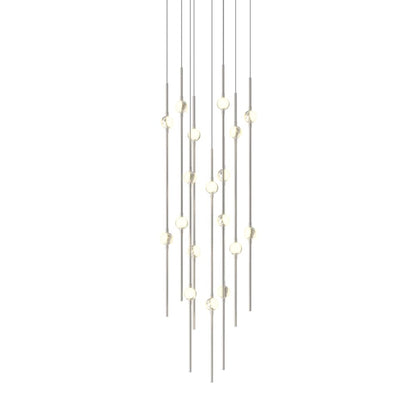 Sonneman Constellation 12" Wide LED Multi Light Pendant with White Optical Acrylic Shades and 120" Cable - 3000K