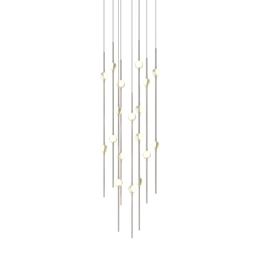Sonneman Constellation 12" Wide LED Multi Light Pendant with White Optical Acrylic Shades and 240" Cable - 3000K