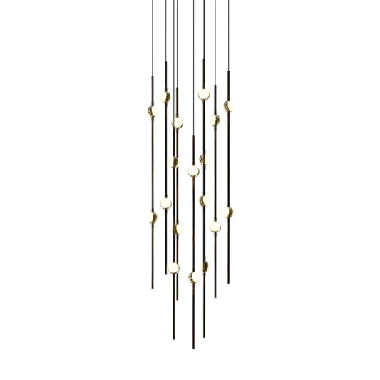Sonneman Constellation 12" Wide LED Multi Light Pendant with White Optical Acrylic Shades and 240" Cable - 2200K