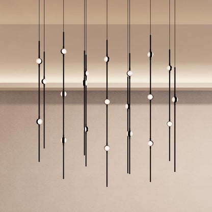 Sonneman Constellation 12" Wide LED Multi Light Pendant with White Optical Acrylic Shades and 240" Cable - 2700K