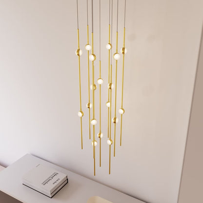 Sonneman Constellation 12" Wide LED Multi Light Pendant with White Optical Acrylic Shades and 240" Cable - 2700K
