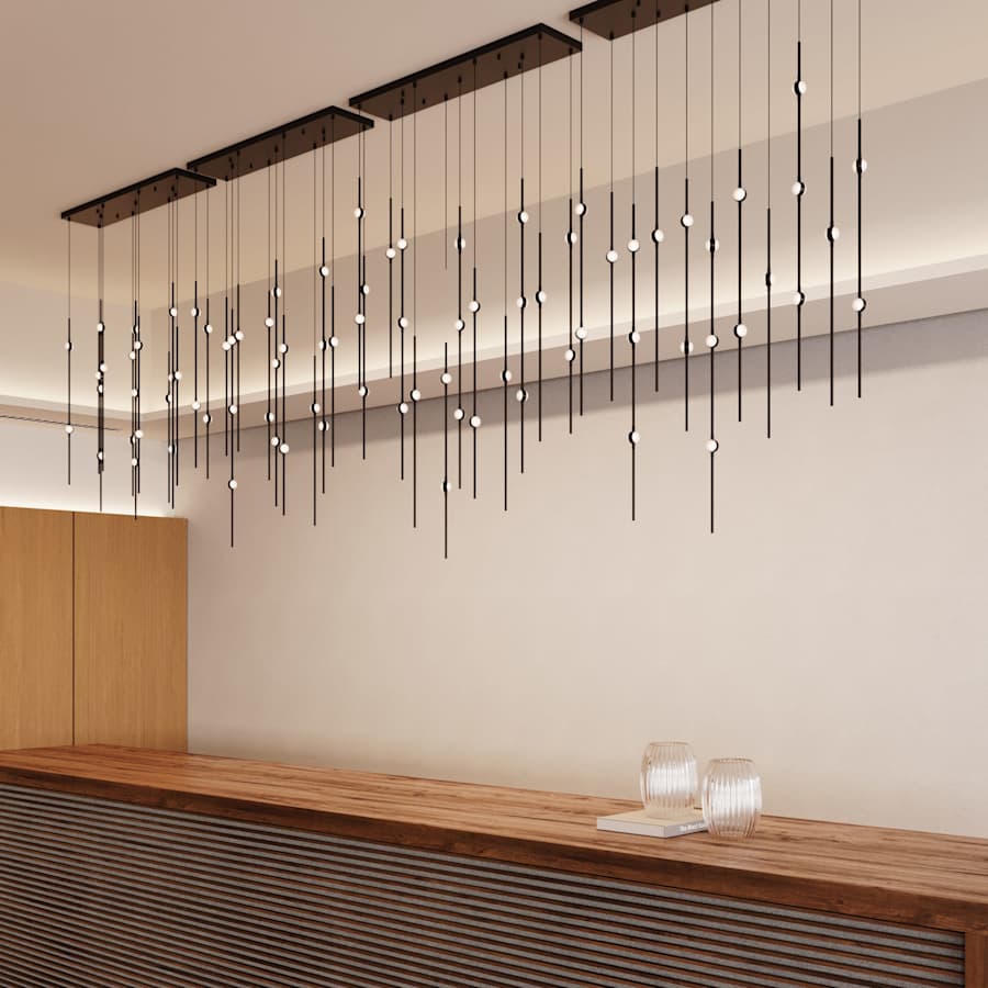 Sonneman Constellation 12" Wide LED Multi Light Pendant with White Optical Acrylic Shades and 120" Cable - 3000K
