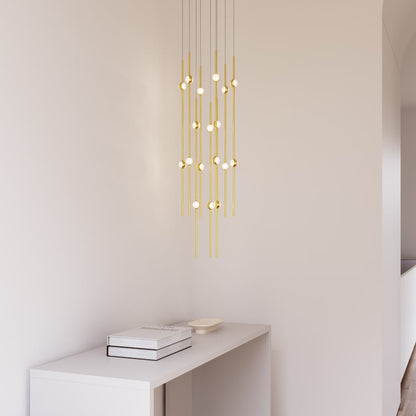 Sonneman Constellation 12" Wide LED Multi Light Pendant with White Optical Acrylic Shades and 240" Cable - 3000K