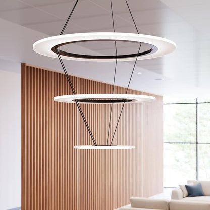 Sonneman Arctic Rings 3 Light 31" Wide LED Ring Chandelier