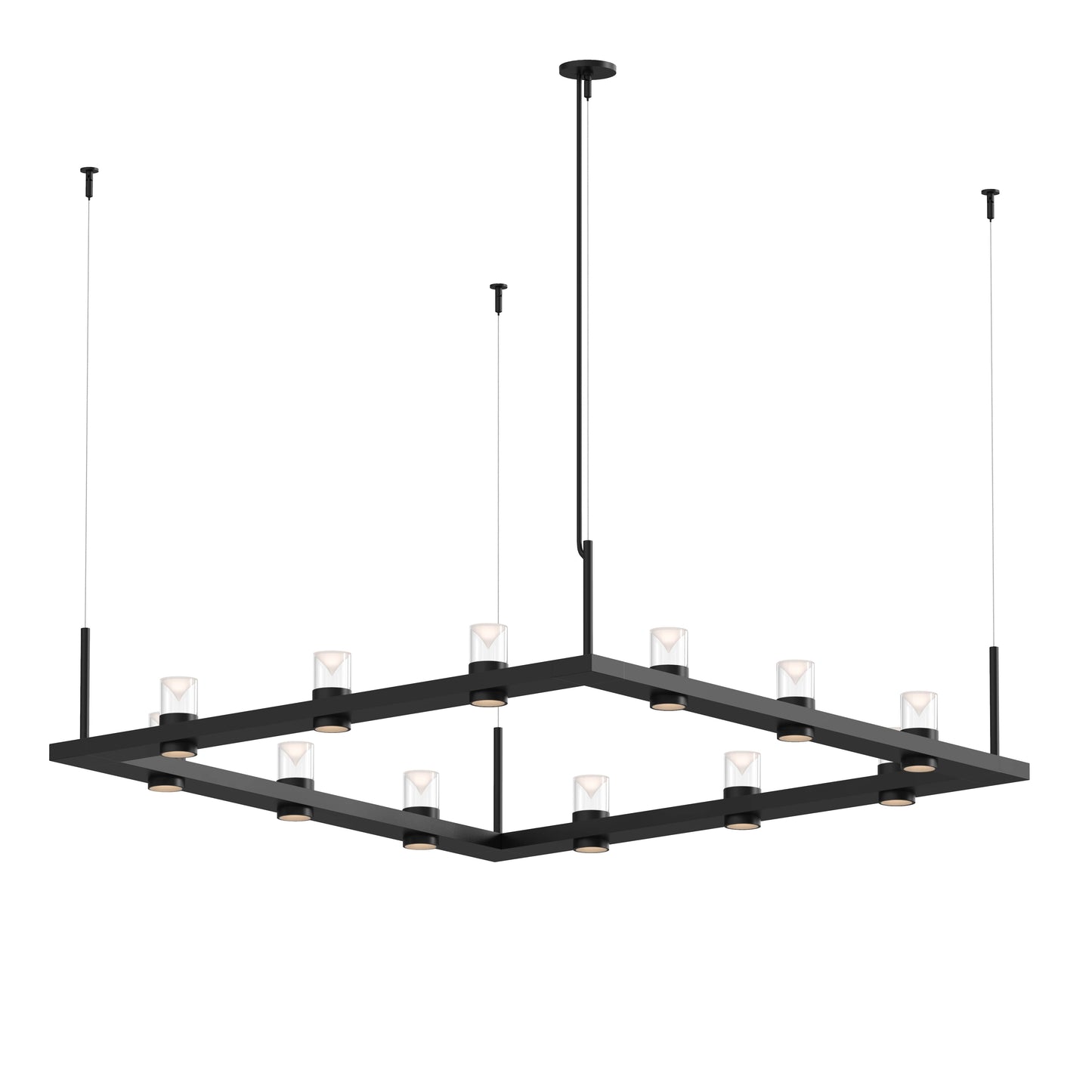 Intervals 9 Light 56" Wide LED Pillar Candle Chandelier