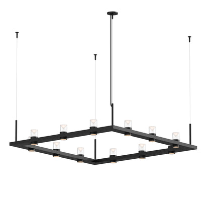 Intervals 9 Light 56" Wide LED Pillar Candle Chandelier