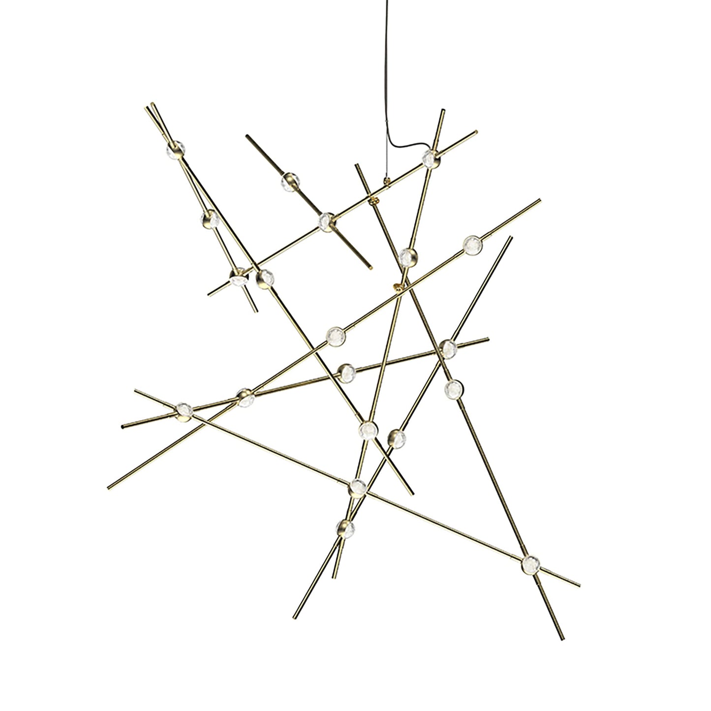 Constellation 20 Light 37" Wide LED Abstract Pendant with Clear Acrylic Shades