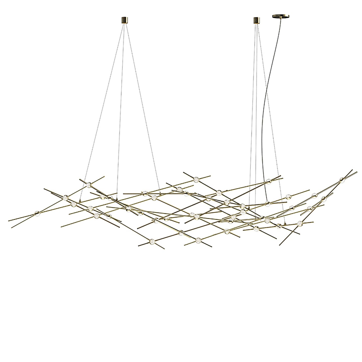 Constellation 44 Light 93" Wide LED Abstract Chandelier with Clear Acrylic Shades