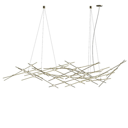 Constellation 44 Light 93" Wide LED Abstract Chandelier with Clear Acrylic Shades