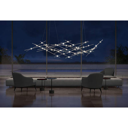 Sonneman Constellation 93" Wide Abstract Chandelier