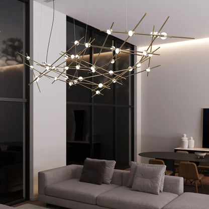 Sonneman Constellation Ursa Major 44 Light 93" Wide LED Abstract Chandelier with White Acrylic Shades
