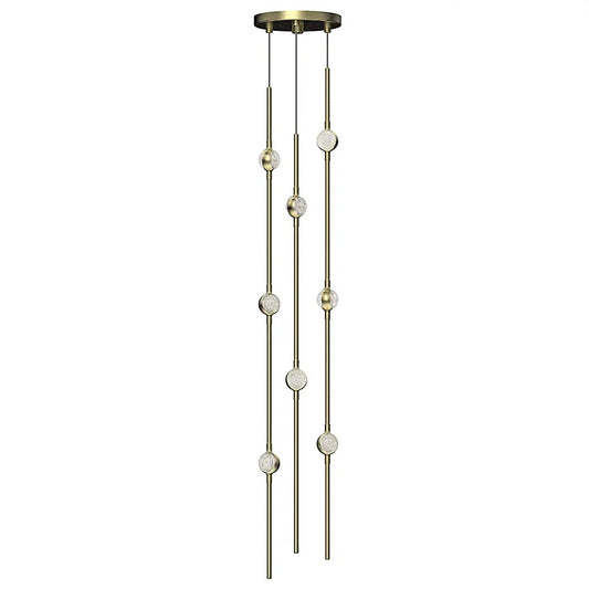 Constellation 8 Light 6" Wide LED Abstract Multi Light Pendant with Clear Acrylic Shades