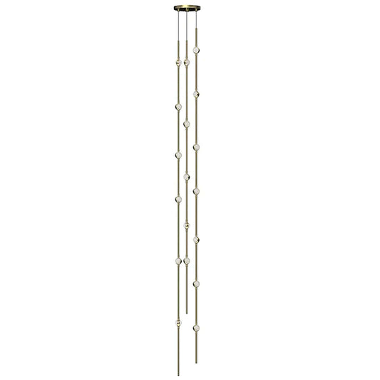 Constellation 18 Light 6" Wide LED Abstract Multi Light Pendant with Clear Acrylic Shades