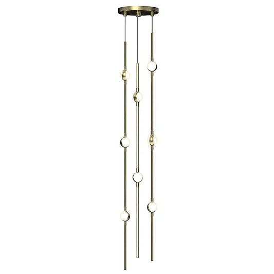 Constellation 8 Light 6" Wide LED Abstract Multi Light Pendant with White Acrylic Shades
