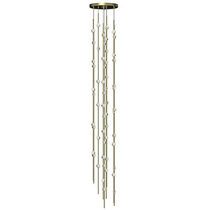 Constellation 55 Light 12" Wide LED Abstract Multi Light Pendant with Clear Acrylic Shades
