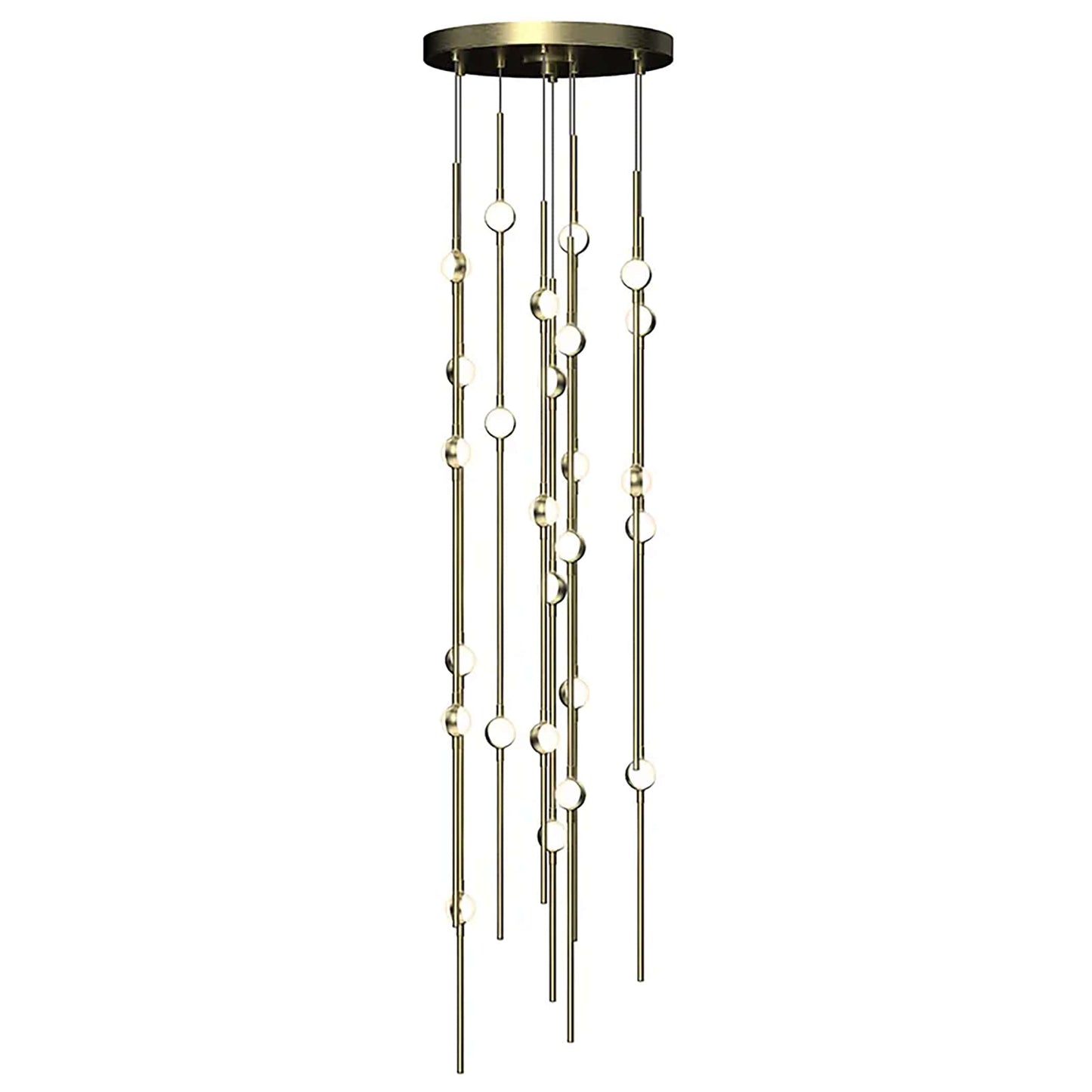 Constellation 26 Light 12" Wide LED Abstract Multi Light Pendant with White Acrylic Shades