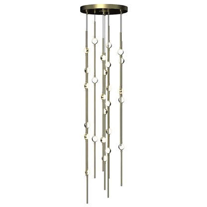 Constellation 26 Light 12" Wide LED Abstract Multi Light Pendant with White Acrylic Shades