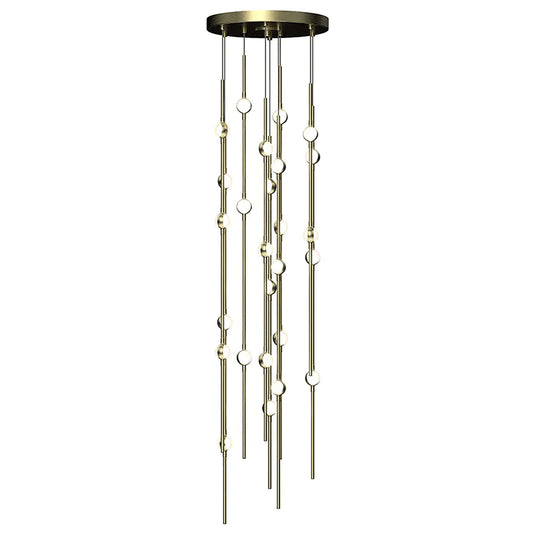 Constellation 26 Light 12" Wide LED Abstract Multi Light Pendant with White Acrylic Shades