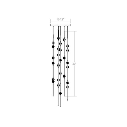 Sonneman Constellation 12" Wide Beaded Chandelier
