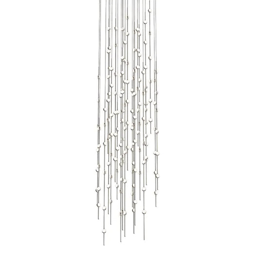 Constellation 156 Light 25" Wide LED Abstract Multi Light Pendant with White Acrylic Shades