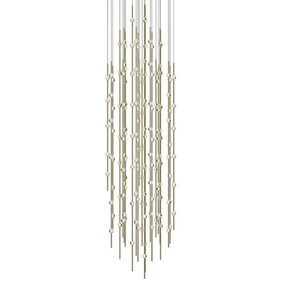 Constellation 156 Light 25" Wide LED Abstract Multi Light Pendant with Clear Acrylic Shades