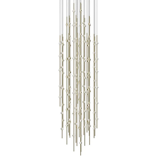 Constellation 156 Light 25" Wide LED Abstract Multi Light Pendant with Clear Acrylic Shades