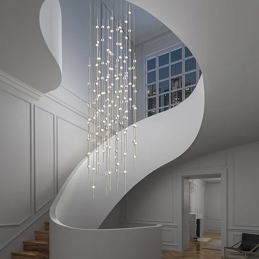 Constellation 156 Light 25" Wide LED Abstract Multi Light Pendant with Clear Acrylic Shades