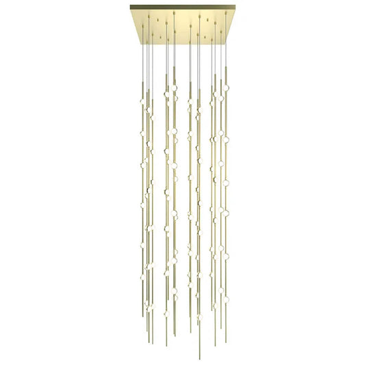 Constellation 96 Light 24" Wide LED Abstract Multi Light Pendant with White Acrylic Shades