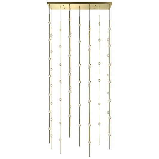 Constellation 69 Light 36" Wide LED Abstract Multi Light Pendant with Clear Acrylic Shades