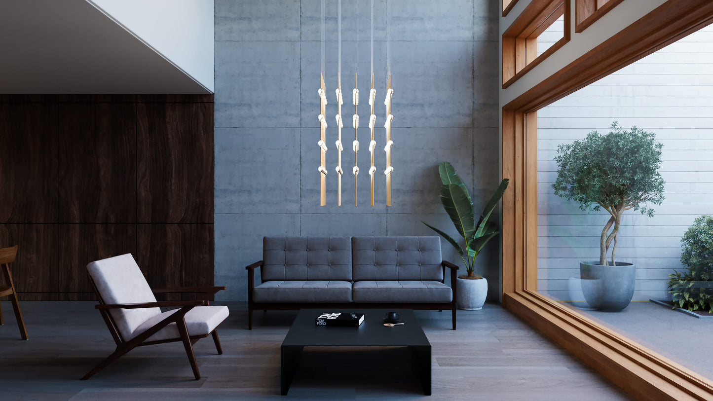 Constellation 100 Light 21" Wide LED Abstract Multi Light Pendant with Clear Acrylic Shades