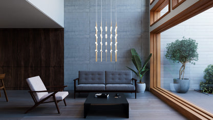 Constellation 100 Light 21" Wide LED Abstract Multi Light Pendant with Clear Acrylic Shades