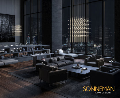 Constellation 100 Light 21" Wide LED Abstract Multi Light Pendant with Clear Acrylic Shades