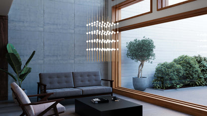 Constellation 100 Light 21" Wide LED Abstract Multi Light Pendant with Clear Acrylic Shades