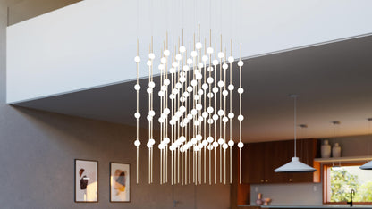 Constellation 100 Light 21" Wide LED Abstract Multi Light Pendant with Clear Acrylic Shades