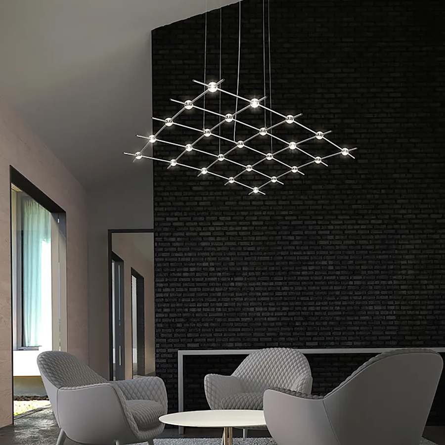 Sonneman Constellation 122" Wide Abstract Chandelier