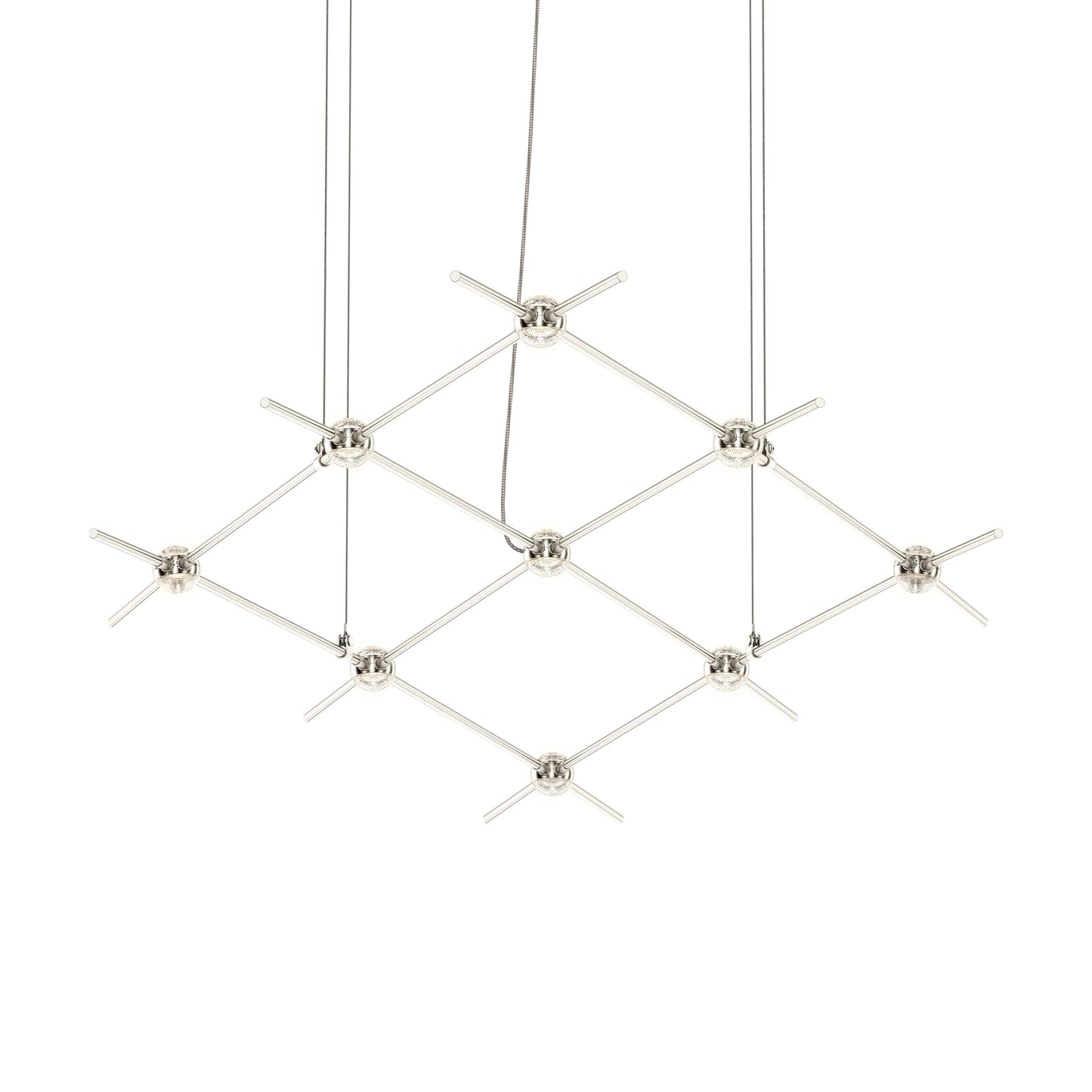 Constellation 9 Light 67" Wide LED Chandelier with Faceted Acrylic Shades