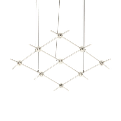 Constellation 9 Light 67" Wide LED Chandelier with Faceted Acrylic Shades