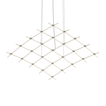 Constellation 25 Light 122" Wide LED Chandelier with Faceted Acrylic Shades