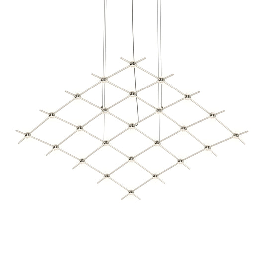 Constellation 25 Light 122" Wide LED Chandelier with Faceted Acrylic Shades