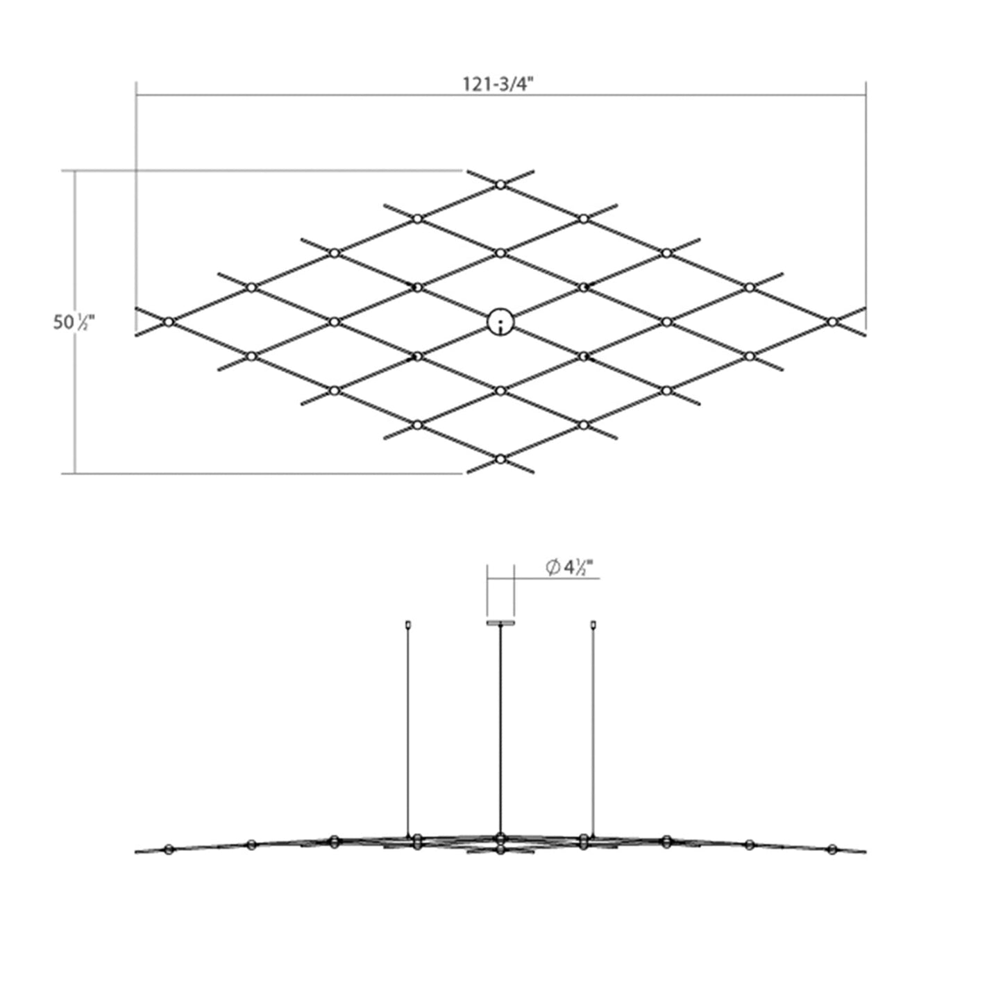 Constellation 25 Light 122" Wide LED Chandelier with Faceted Acrylic Shades