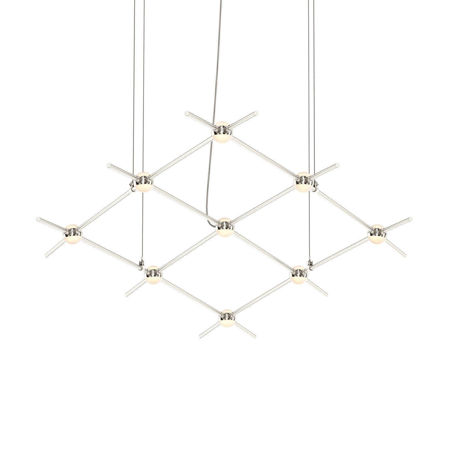 Constellation 9 Light 67" Wide LED Chandelier with Optical Acrylic Shades