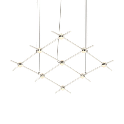 Constellation 9 Light 67" Wide LED Chandelier with Optical Acrylic Shades