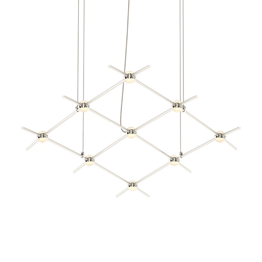 Constellation 9 Light 67" Wide LED Chandelier with Optical Acrylic Shades