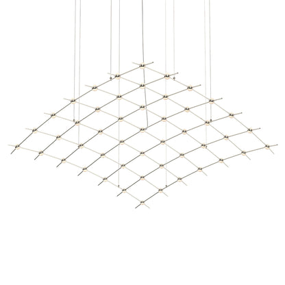 Constellation 49 Light 177" Wide LED Abstract Chandelier with Optical Acrylic Shades